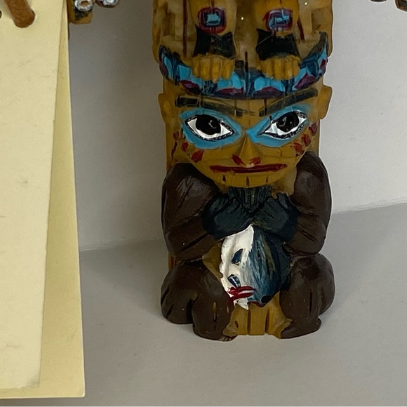 Golder Image Totem Pole Ornament Hand-crafted Reproduction Alaska New tag 5” - Picture 3 of 14